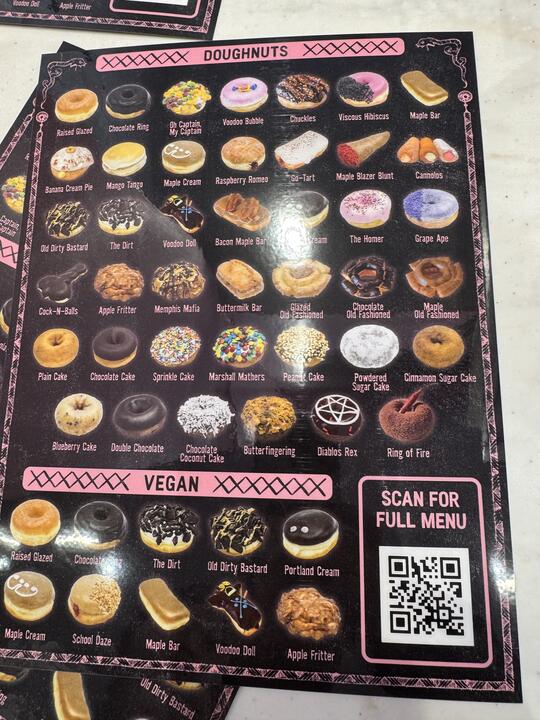 Donut menu